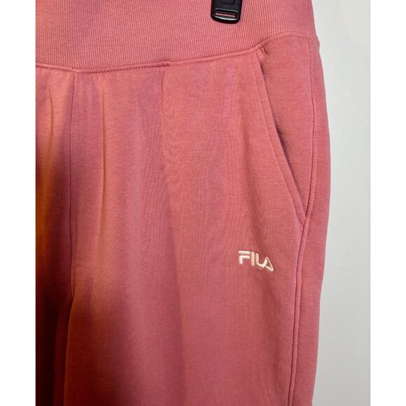 FILA Pink Dusty Rose Joggers Women’s Size L • Drawstring Sweatpants • Fleece - Picture 2 of 4